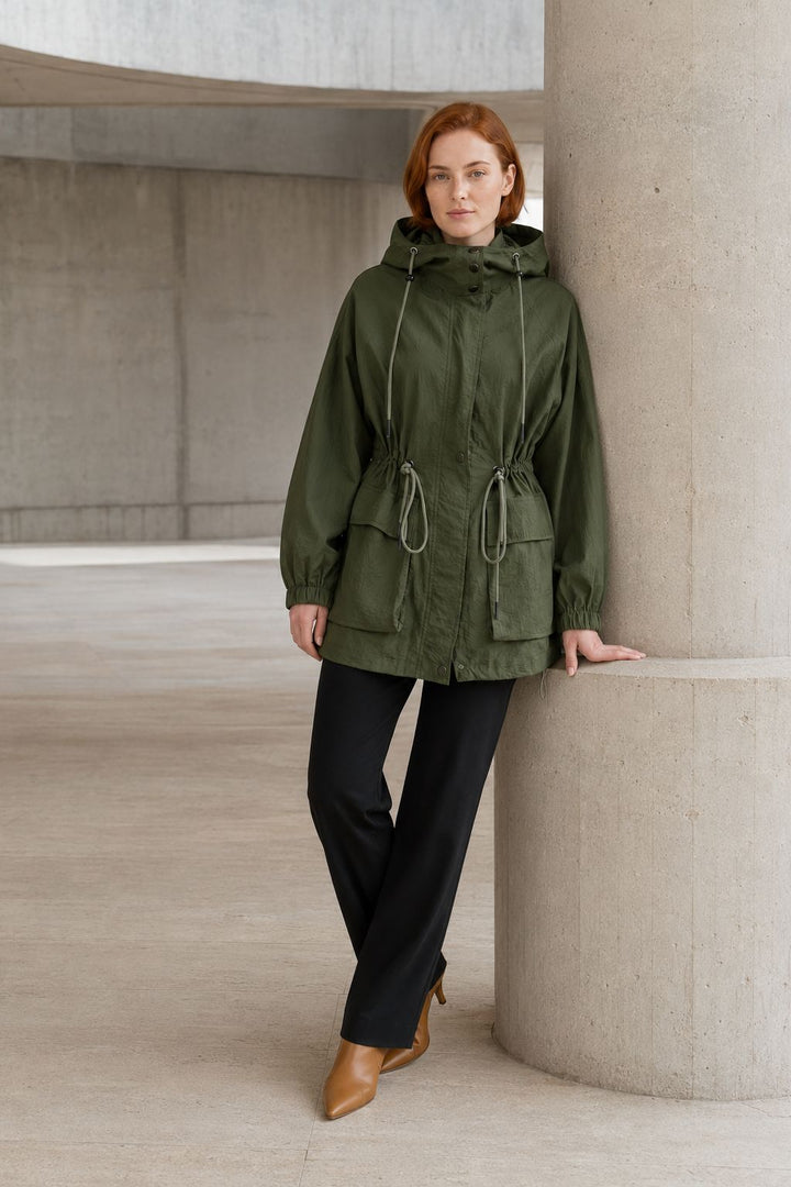 XLJ Drawstring Hooded Raincoat 6319 - Agua Prieta