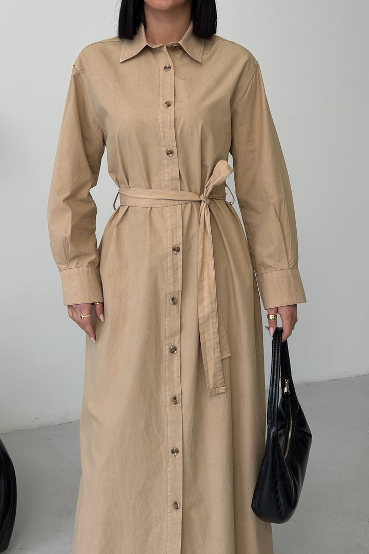 XLJ Buttoned Classic Long Denim Dress - Dewsbury