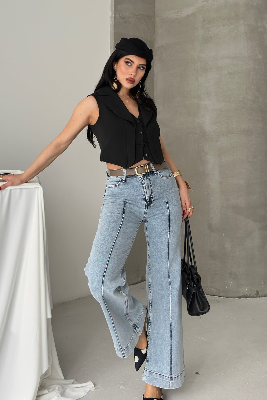 XLJ Jeans with Topstitch Detail - Fribourg