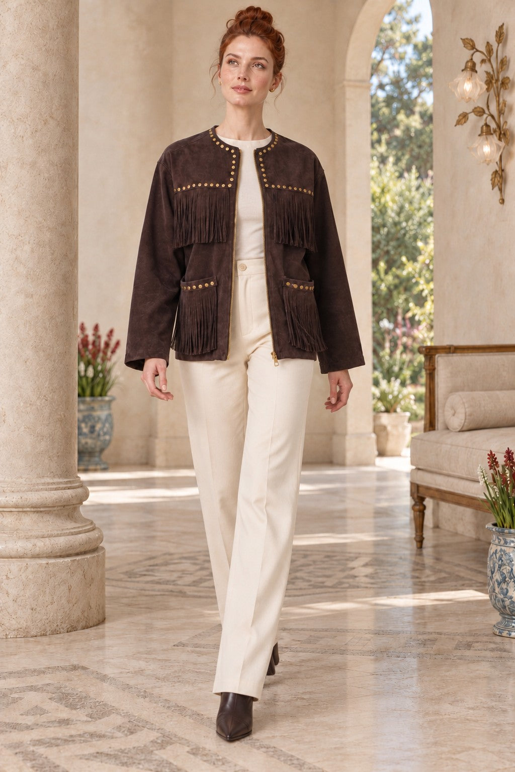XLJ Tasseled Drop Suede Jacket 6317 - Guacharachi