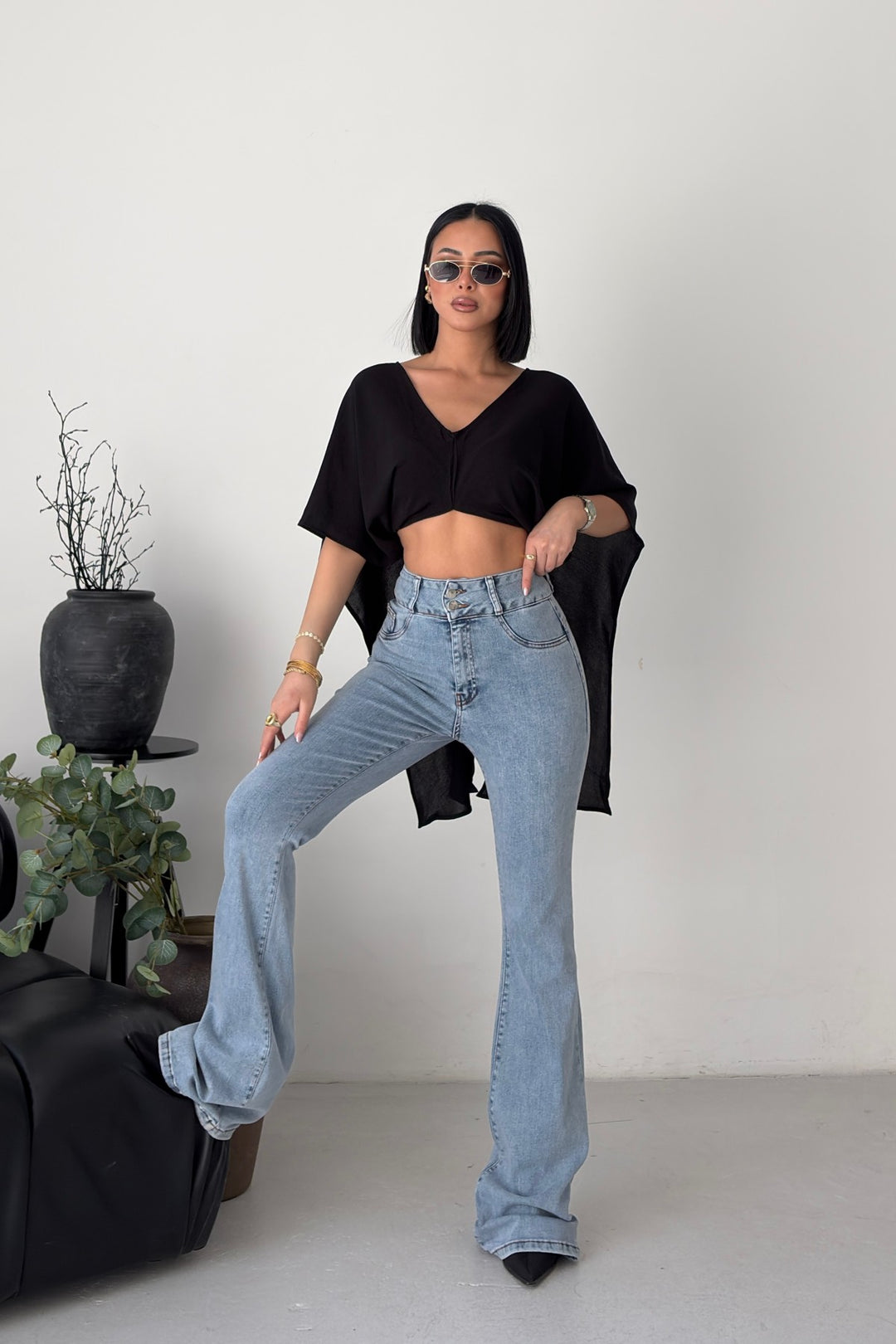 XLJ Wide Waist Jeans with Darts - Tonbridge