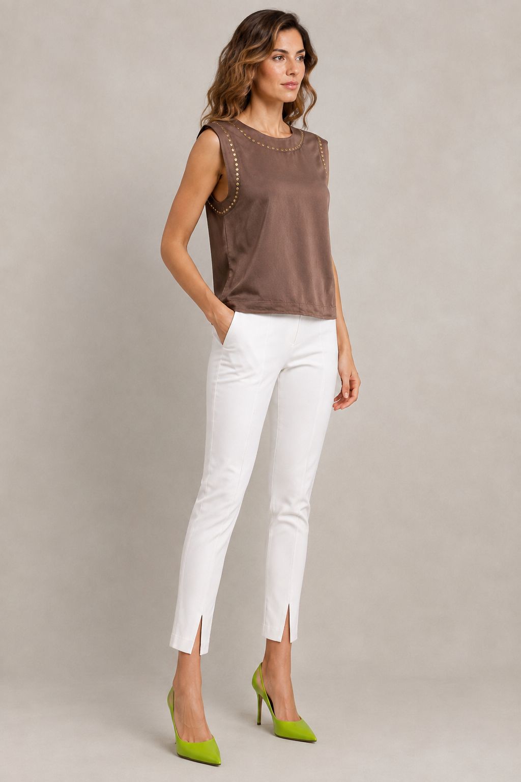 XLJ Sleeveless Blouse with Stud Detail HS431 - Esslingen