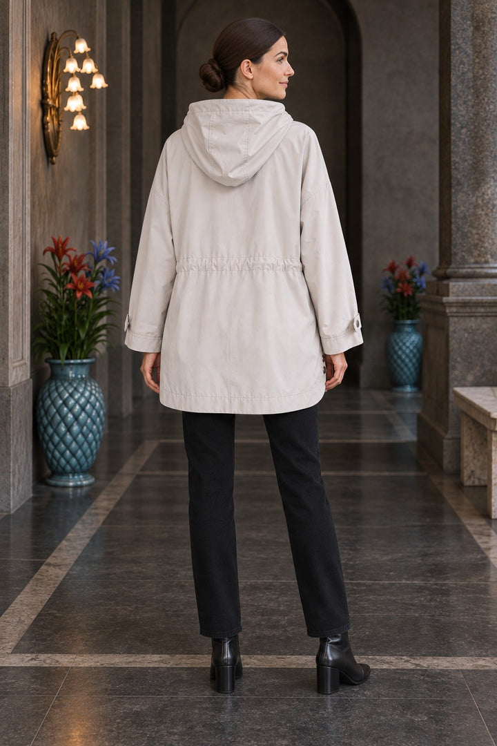 XLJ Drawstring Hooded Raincoat 6302 - Security-Widefield