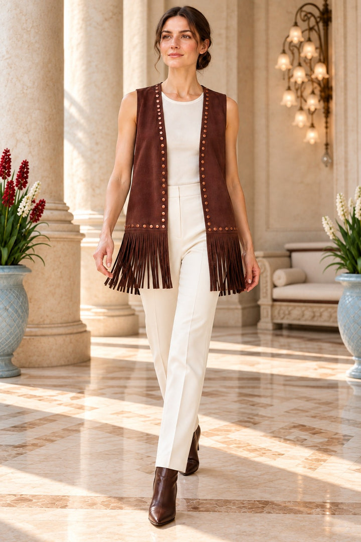 XLJ Tasseled Lined Vest 6397 - Kaneohe