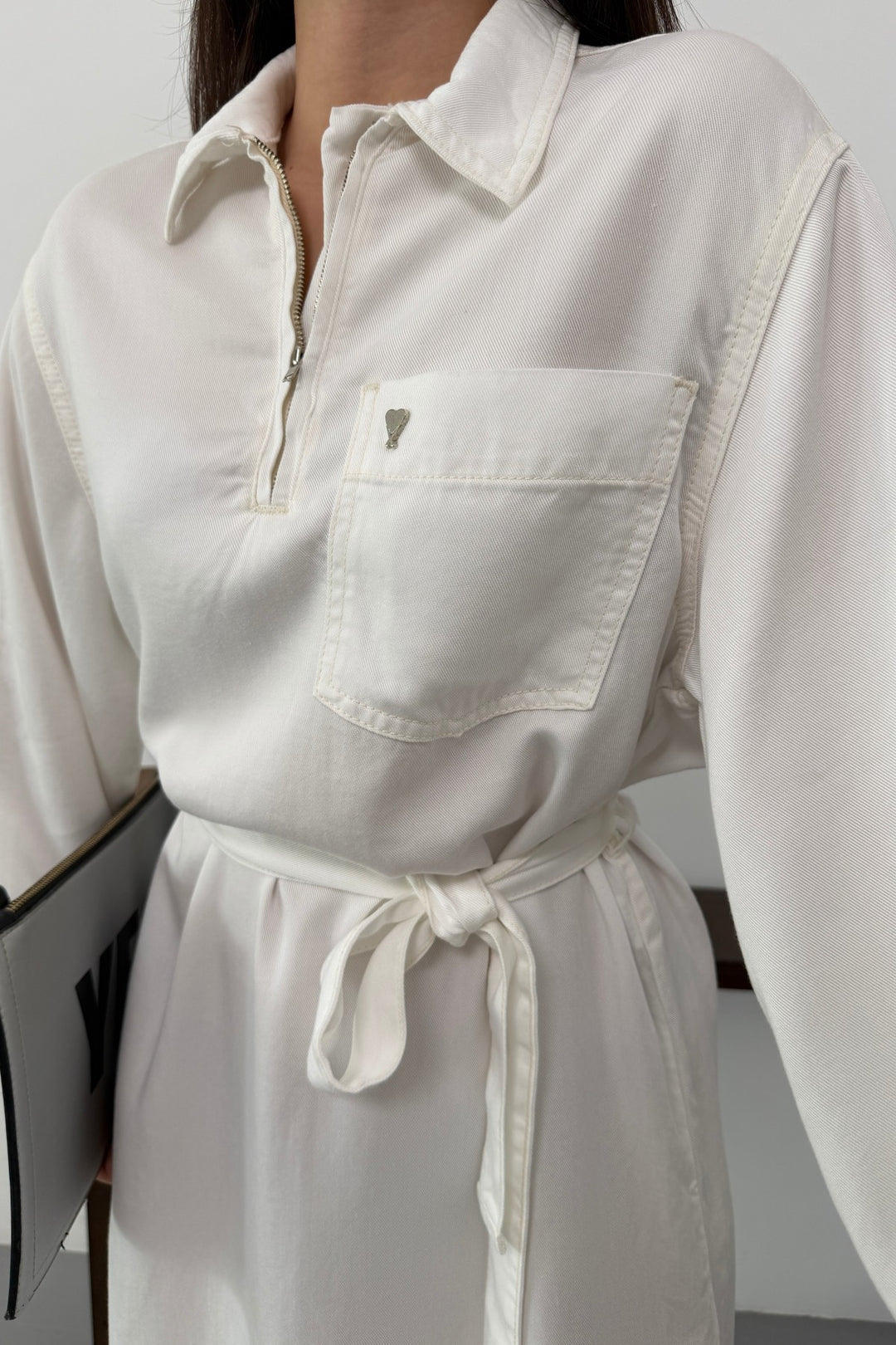 XLJ Belted Long Denim Dress - Round Lake Beach