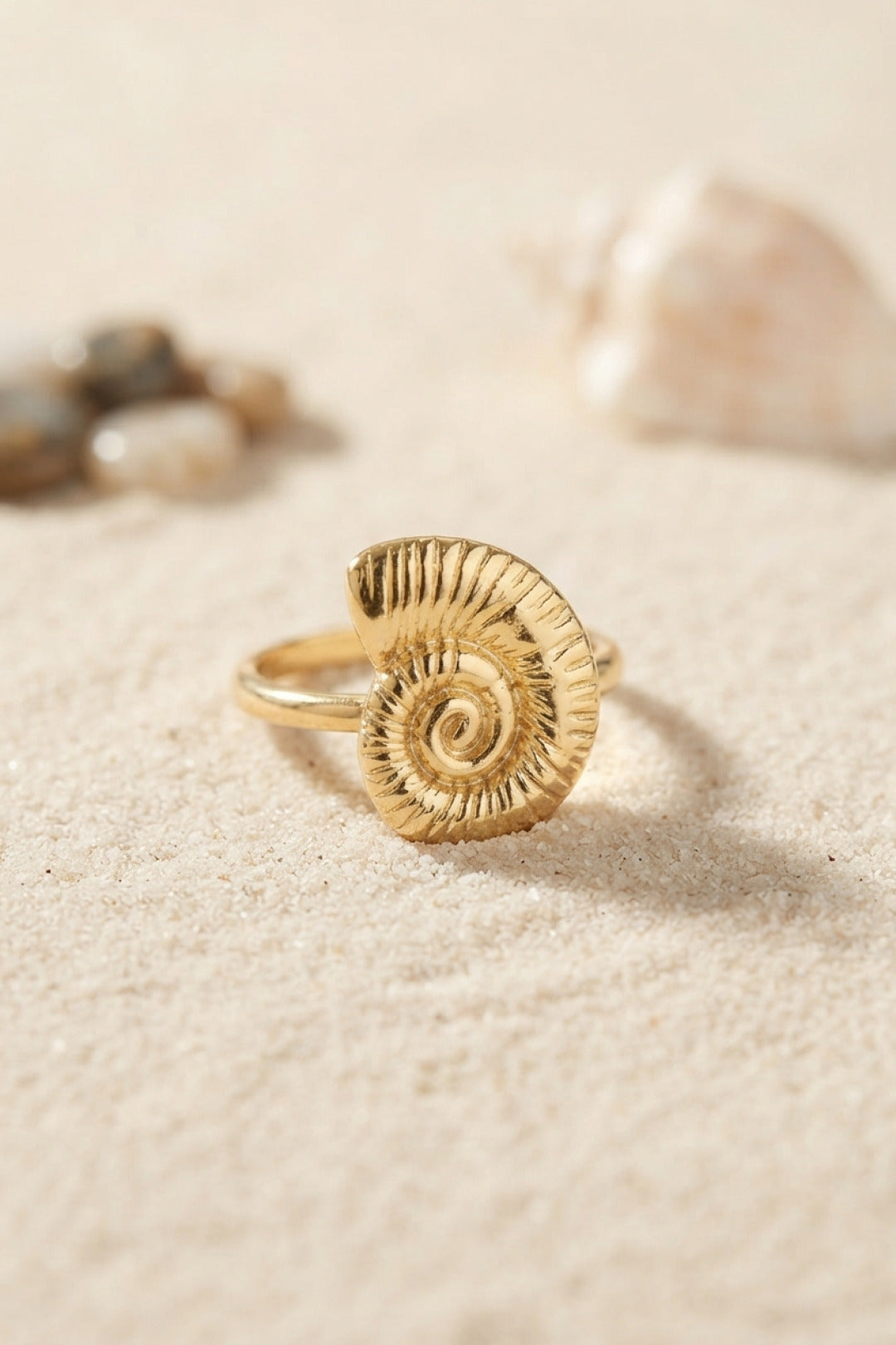 EBJ Nautilus Tasarım Gold Renk Kadın Yüzük - Lyon