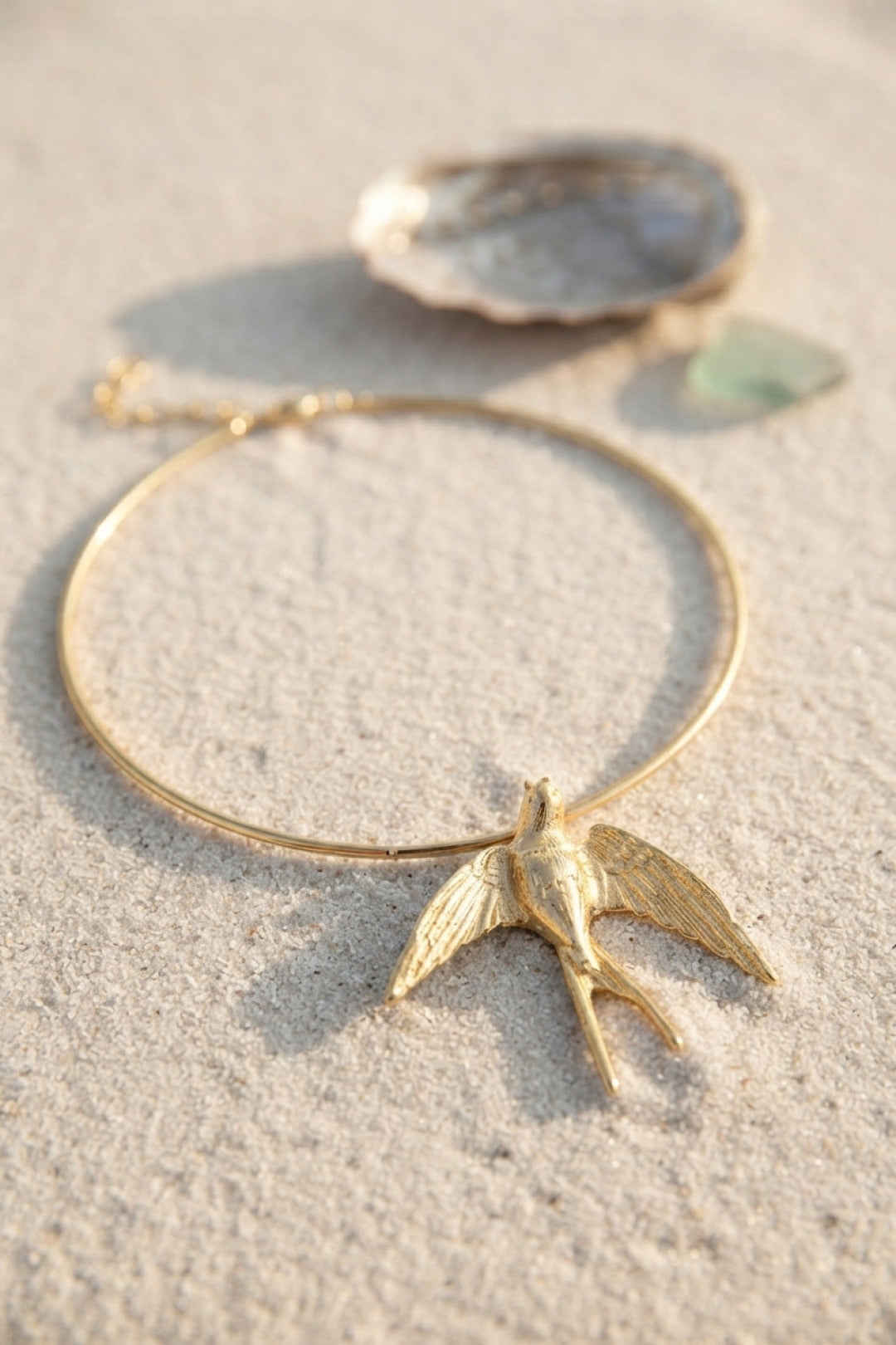 EBJ Kırlangıç Model Gold Renk Choker Kadın Kolye - Dover