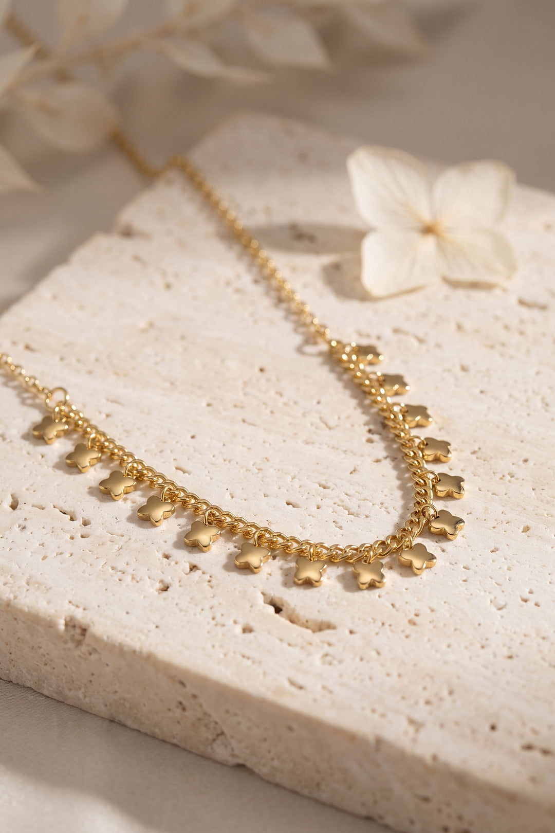 EBJ Gold Pirinç Yonca Model Kadın Kolye - Sumter