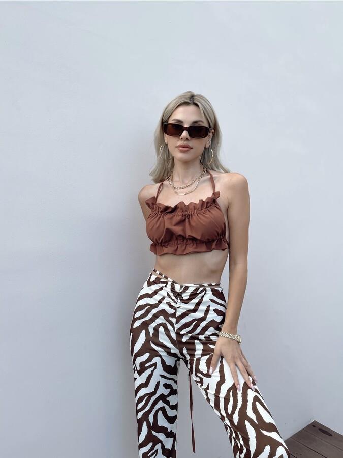 HLLY Women Kyle Crop Brown - Toluca