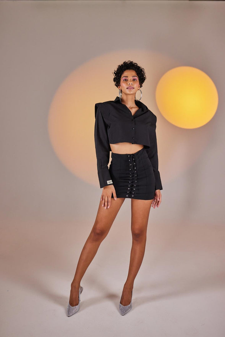 HLLY Women Corset Skirt Black - Morecambe