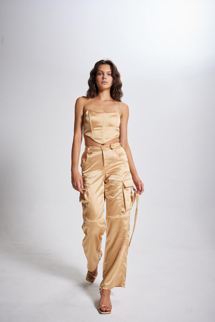 HLLY Women Maddy Pants Beige - Walton upon Thames