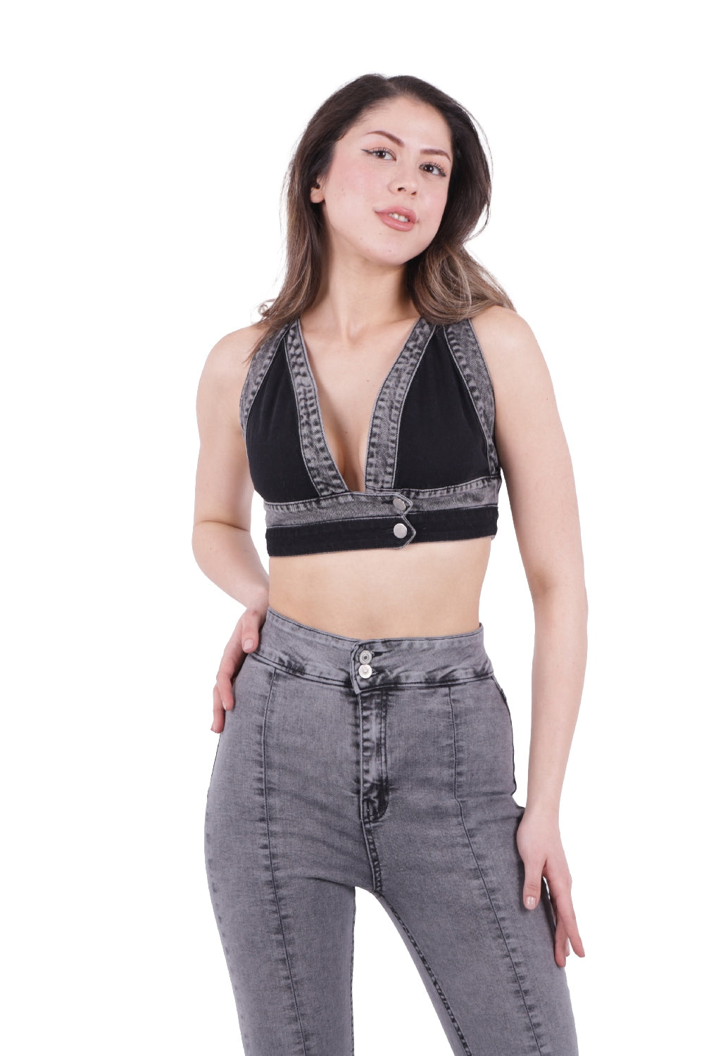 XLJ Flared Leg Jean with Slit on Hem Mixed - Sanlúcar de Barrameda