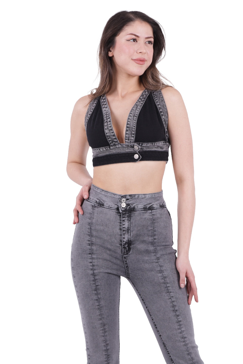 XLJ Flared Leg Jean with Slit on Hem Mixed - Sanlúcar de Barrameda