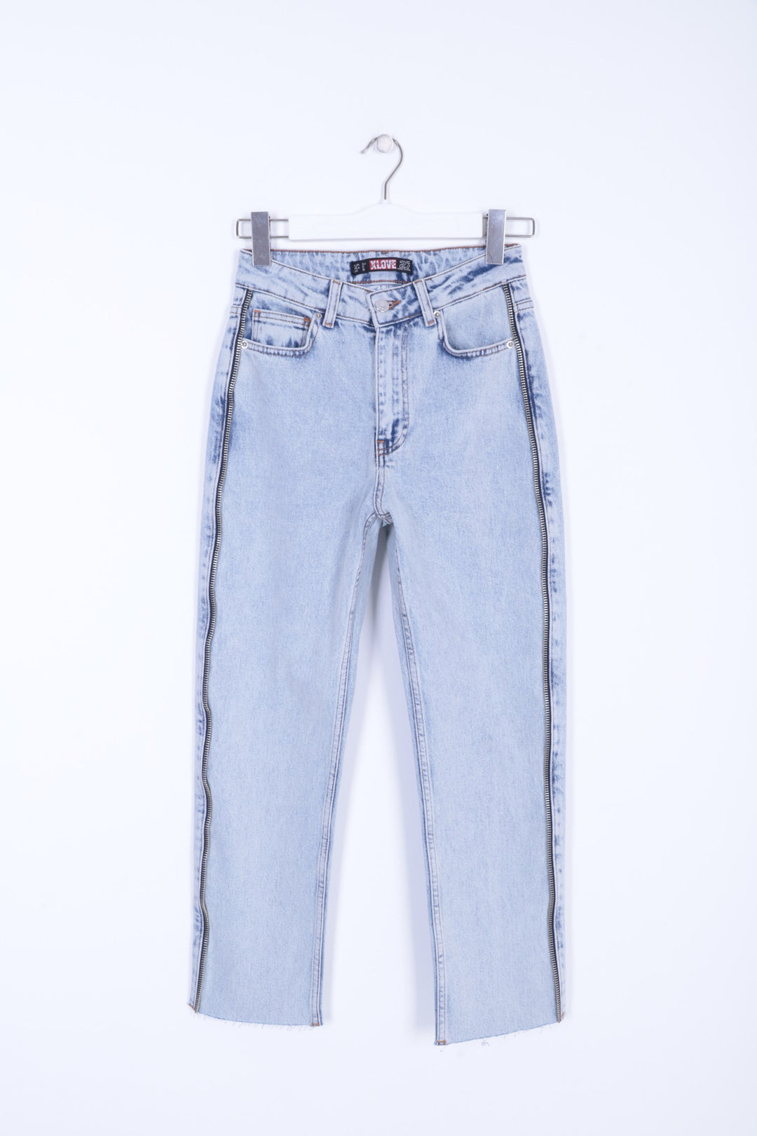 XLJ Mom Jean Side and Back Pockets with Stripe Zipper Mixed - Leiria