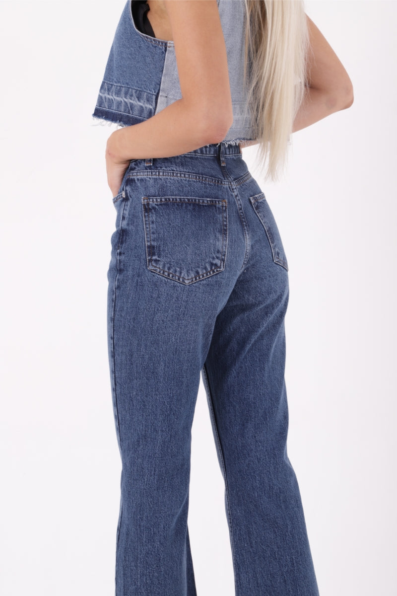 XLJ Relax High Rise Flare Jean Mixed - Cuenca