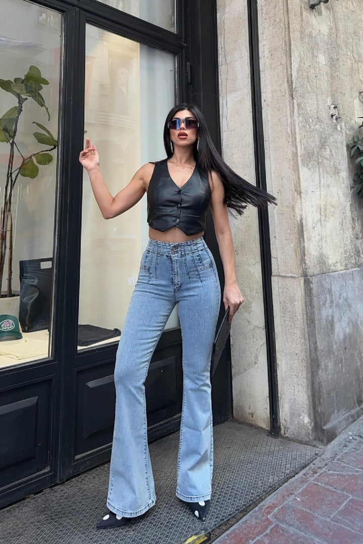 XLJ Flared Jeans with Darts on Front Waist - Veldhoven