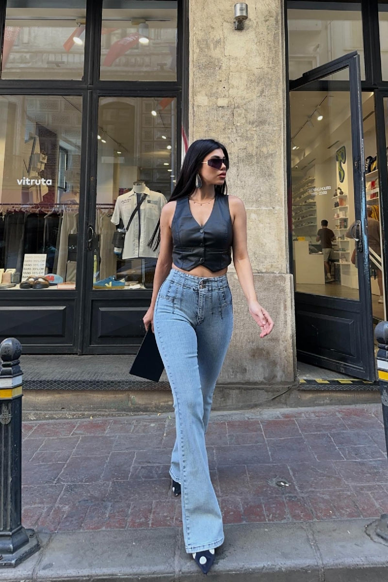XLJ Flared Jeans with Darts on Front Waist - Veldhoven