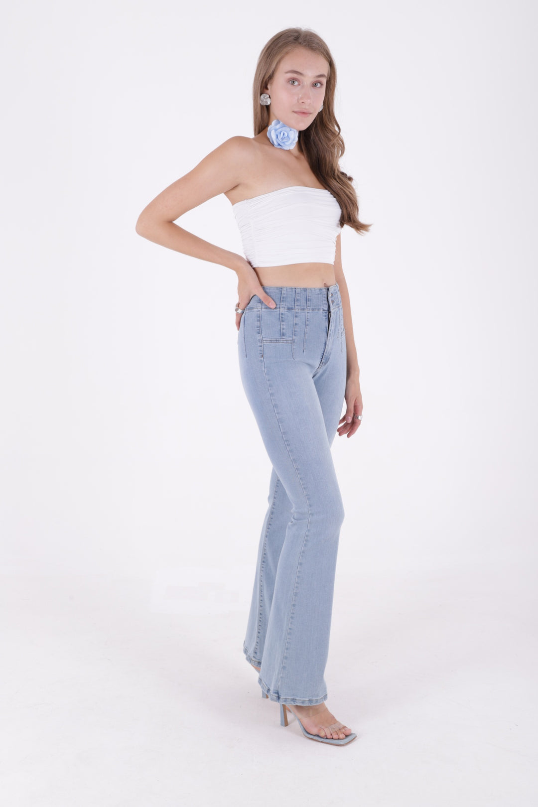 XLJ Flared Jeans with Darts on Front Waist - Velletri
