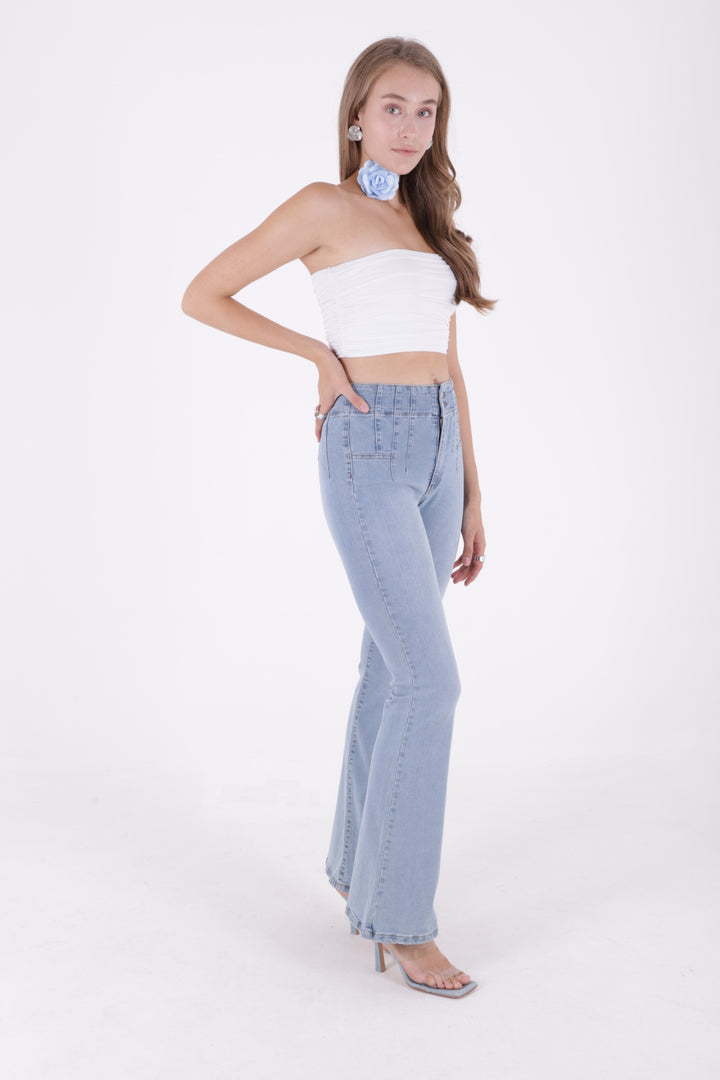 XLJ Flared Jeans with Darts on Front Waist - Velletri