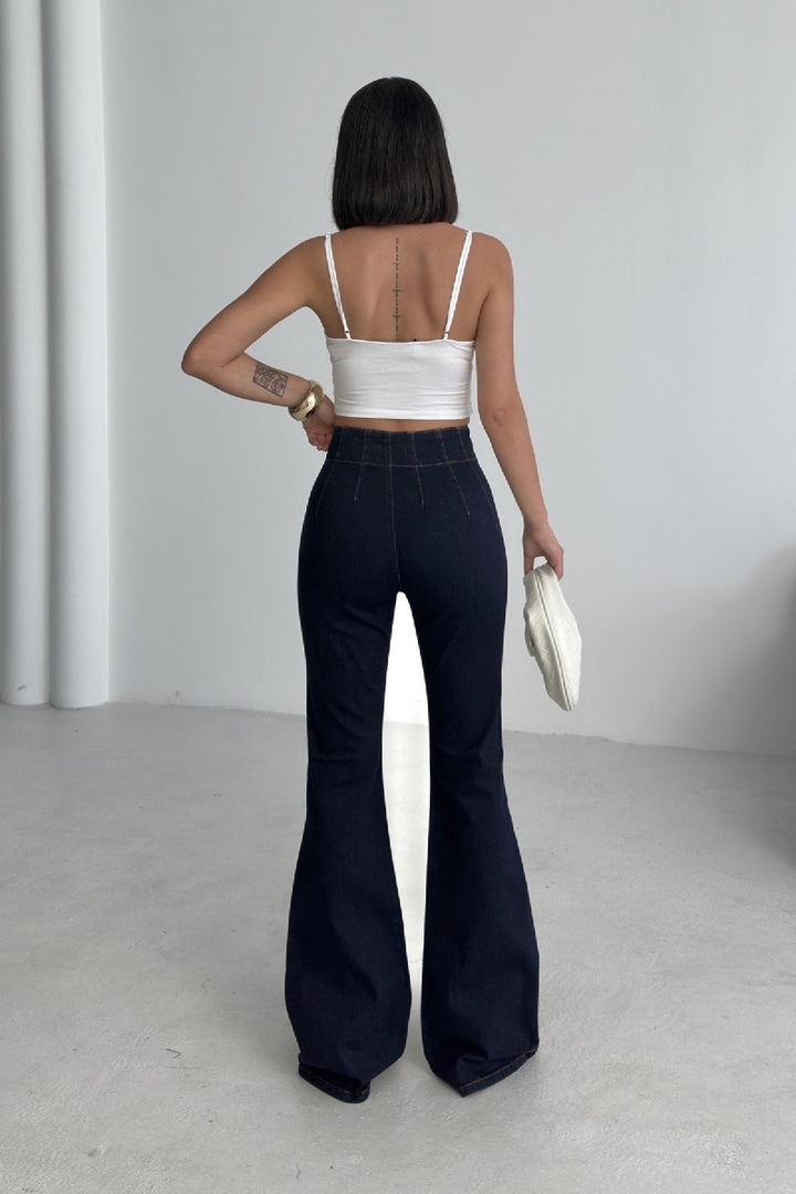 XLJ Flared Jeans with Darts on Front Waist - Moorhead