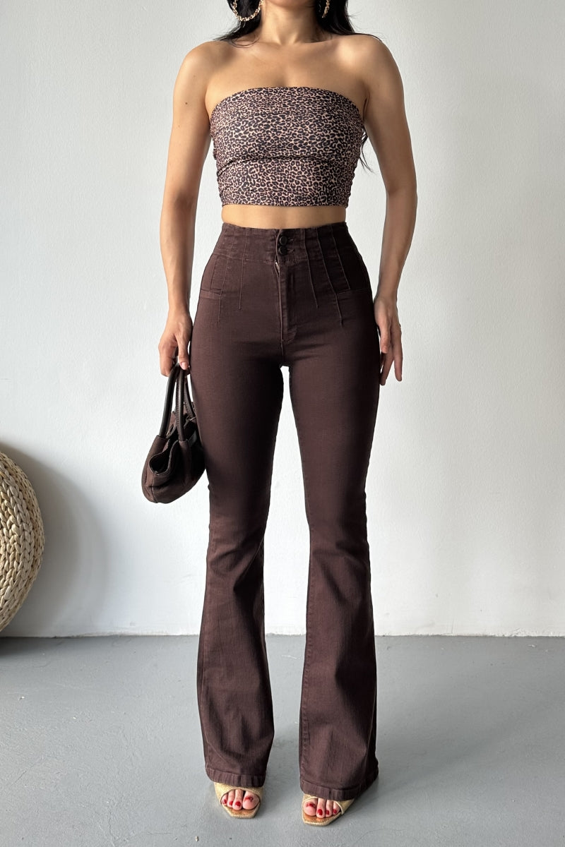 XLJ Flared Jeans with Darts on Front Waist - Rocklin