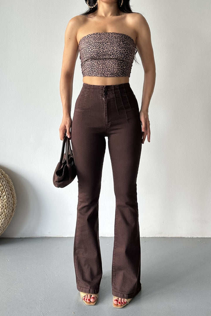 XLJ Flared Jeans with Darts on Front Waist - Rocklin