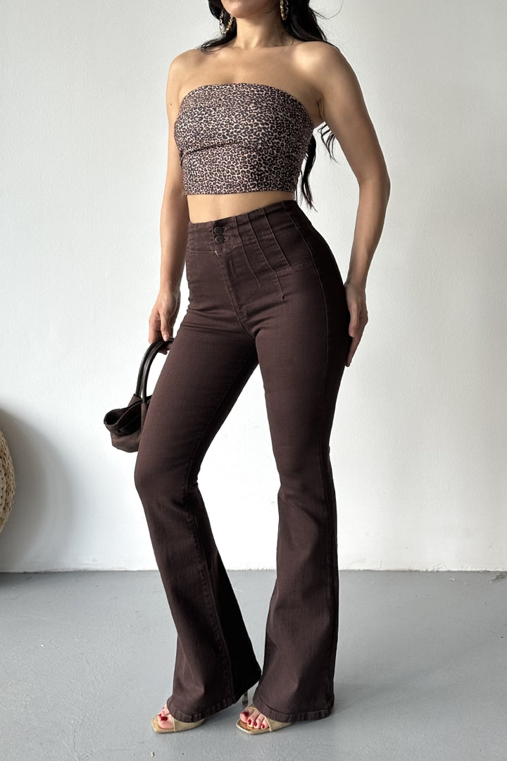 XLJ Flared Jeans with Darts on Front Waist - Rocklin