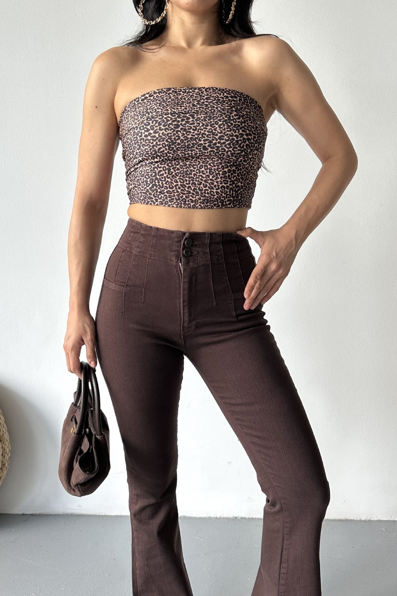 XLJ Flared Jeans with Darts on Front Waist - Rocklin