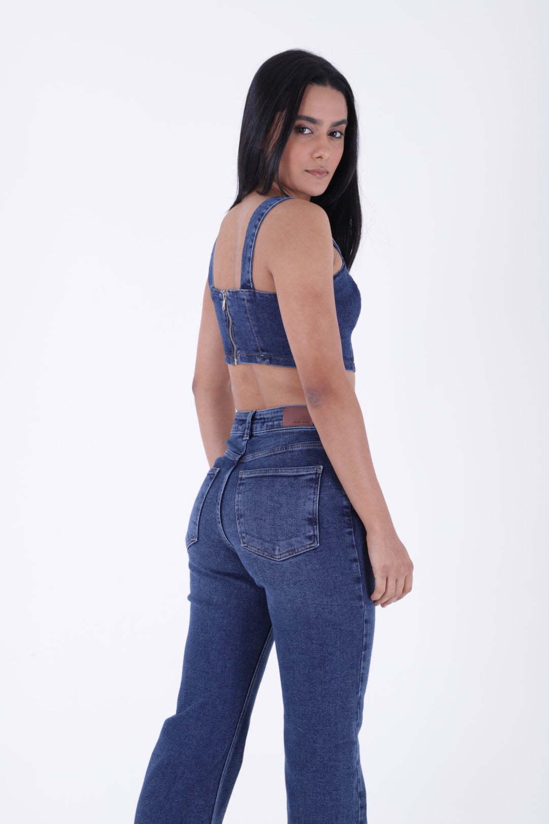 XLJ Stitched Hems Wide Leg Relaxed Jean Mixed - Figueras
