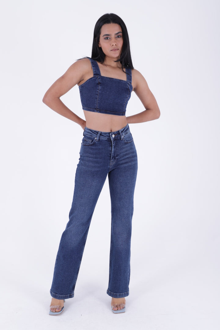 XLJ Stitched Hems Wide Leg Relaxed Jean Mixed - Figueras