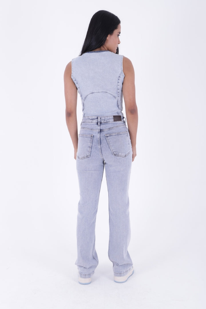 XLJ Stitched Hems Wide Leg Relaxed Jean Mixed - Liverpool