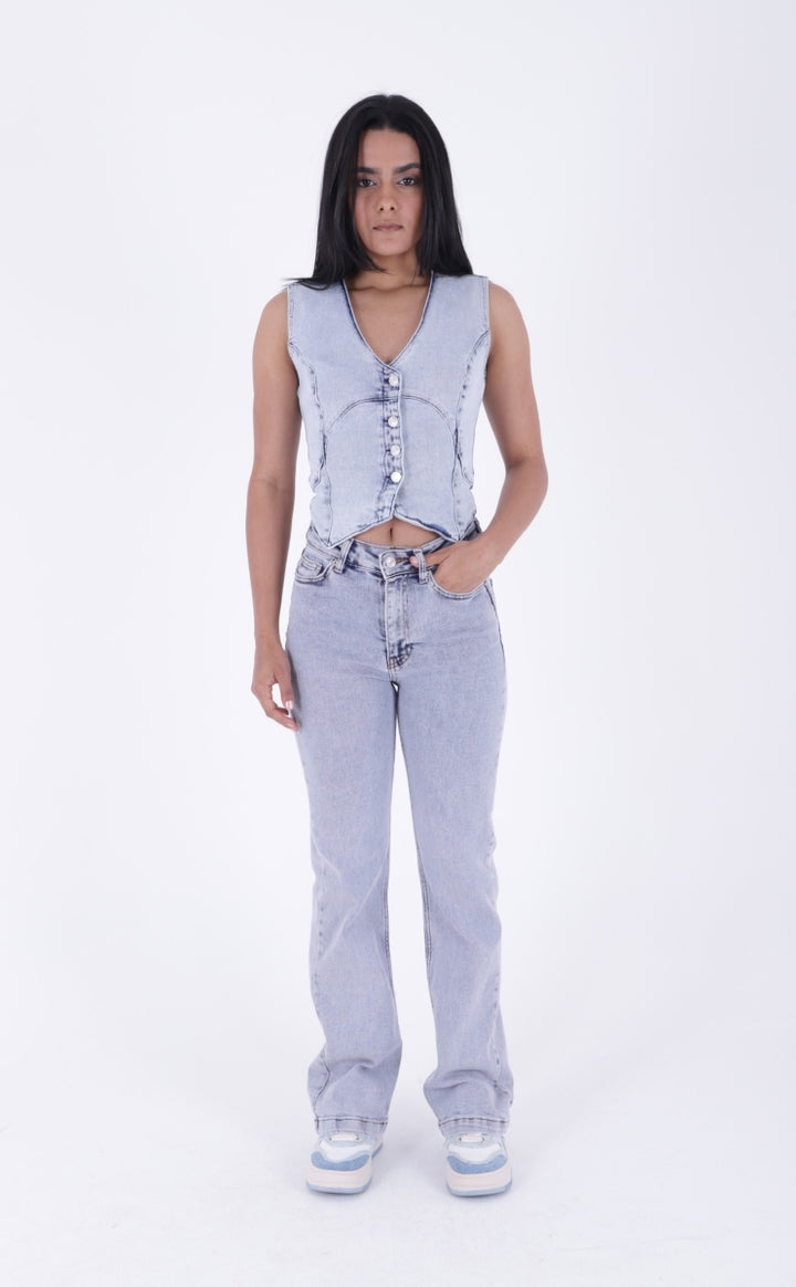 XLJ Stitched Hems Wide Leg Relaxed Jean Mixed - Liverpool