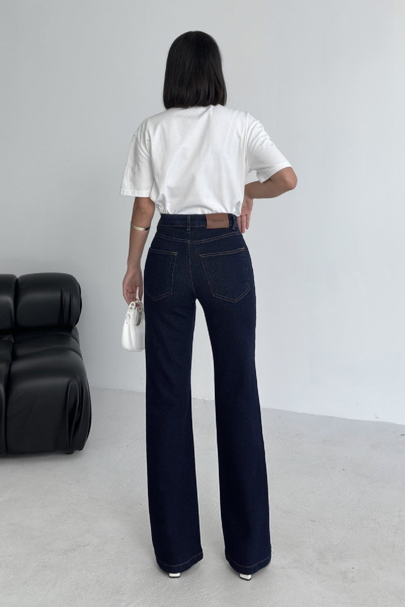 XLJ Stitched Hems Wide Leg Relaxed Jean Mixed - Galapagar