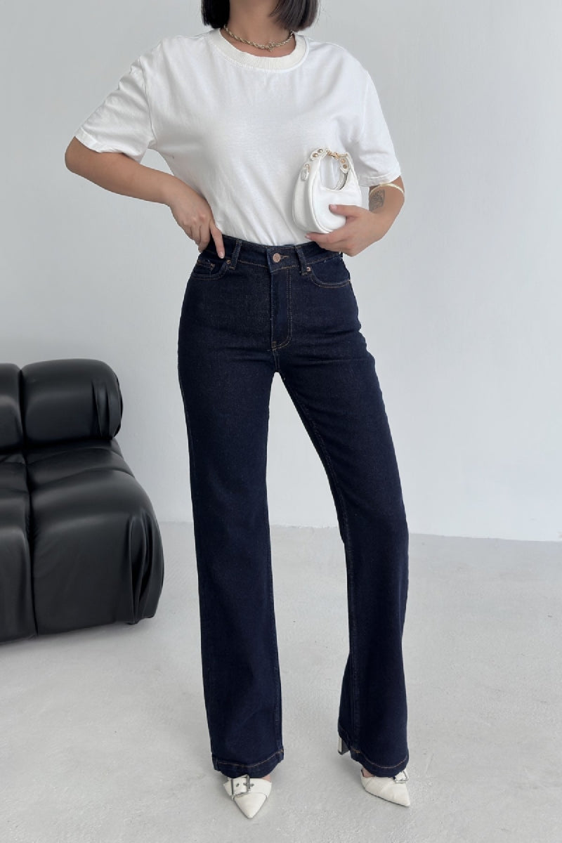 XLJ Stitched Hems Wide Leg Relaxed Jean Mixed - Galapagar