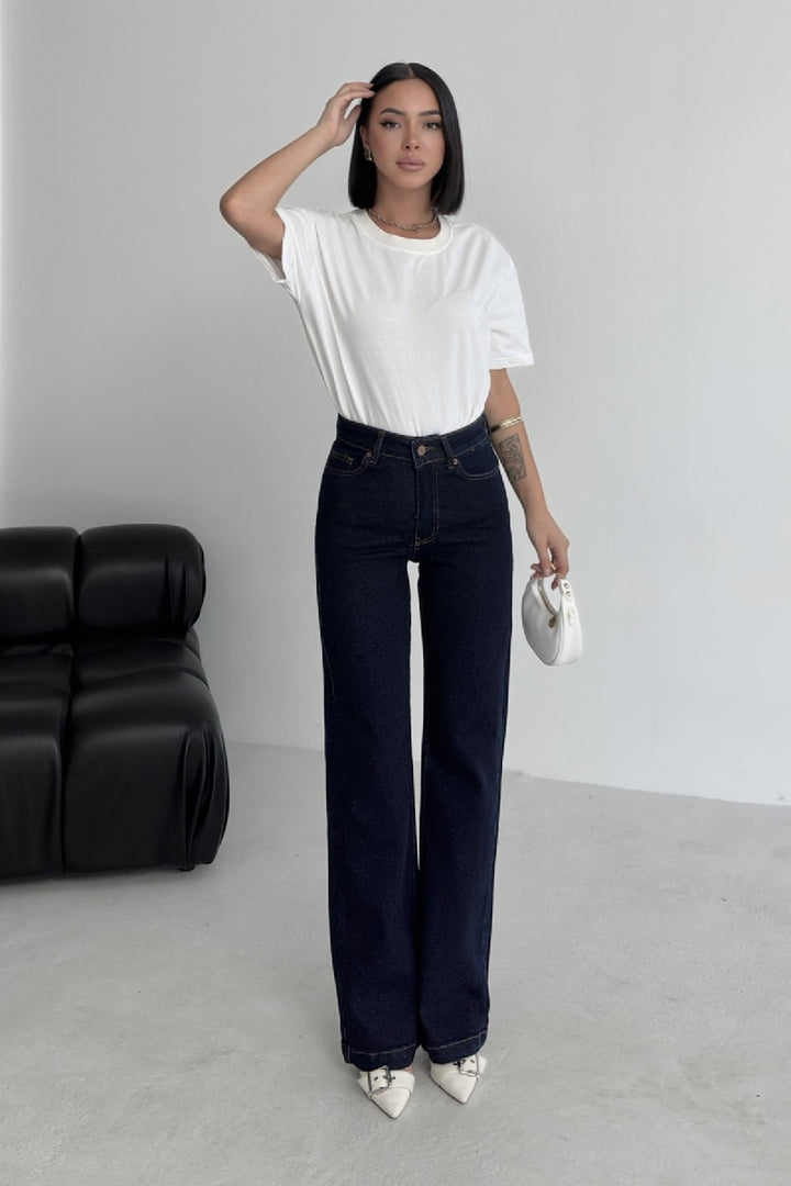 XLJ Stitched Hems Wide Leg Relaxed Jean Mixed - Galapagar