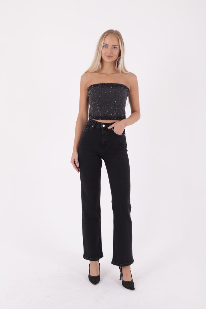XLJ Stitched Hems Wide Leg Relaxed Jean Mixed - Tuxpan