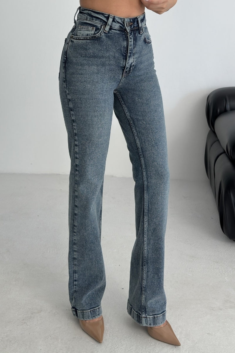 XLJ Stitched Hems Wide Leg Relaxed Jean Mixed - Conway