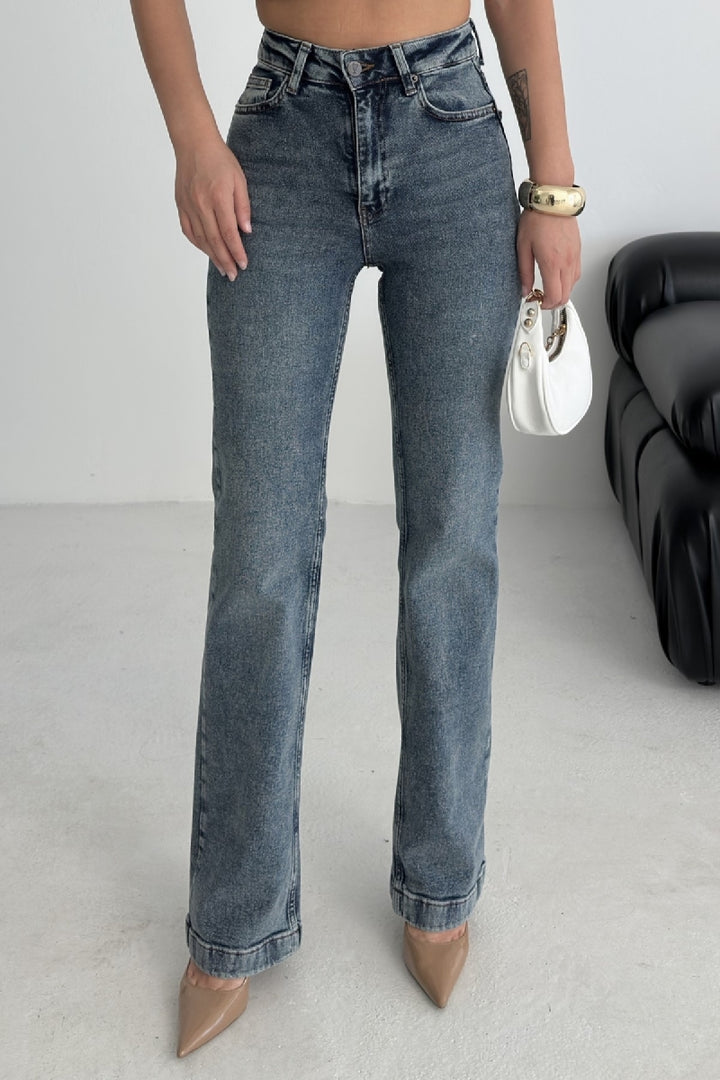 XLJ Stitched Hems Wide Leg Relaxed Jean Mixed - Conway