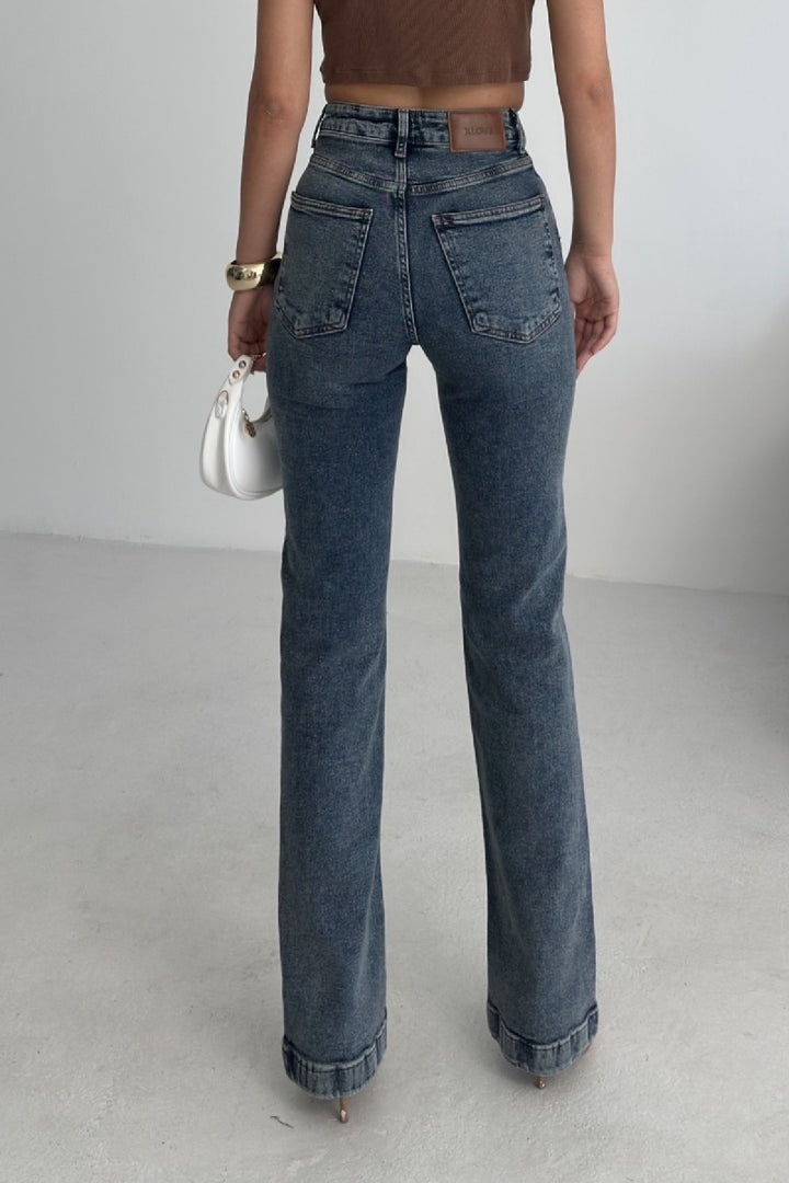 XLJ Stitched Hems Wide Leg Relaxed Jean Mixed - Conway