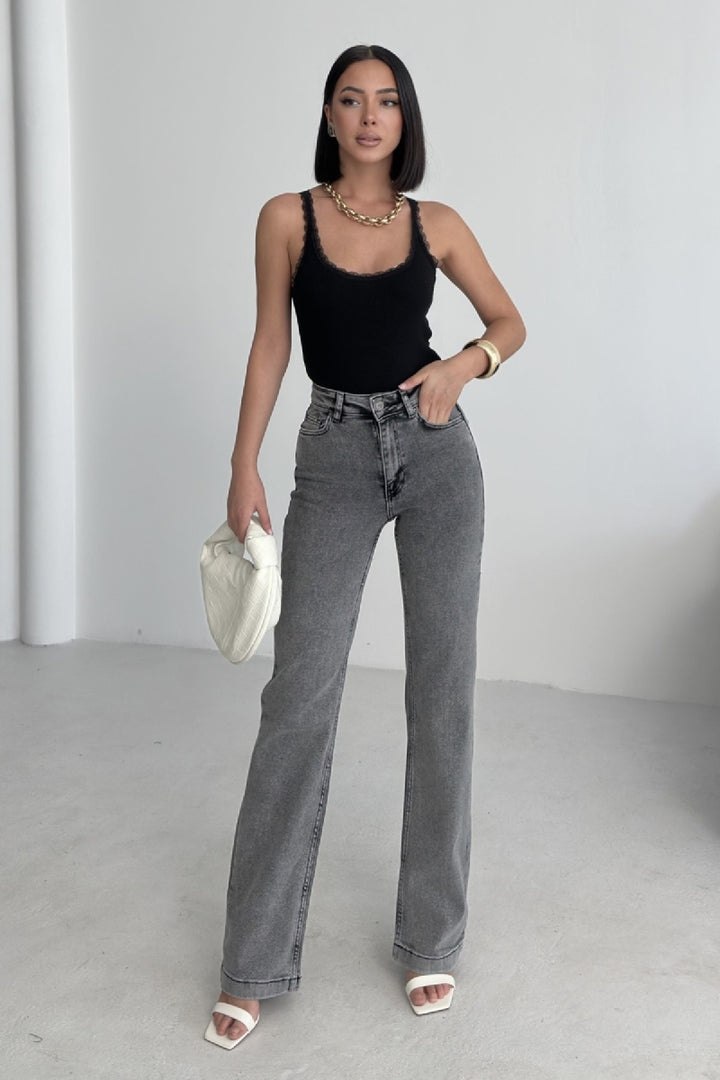 XLJ Stitched Hems Wide Leg Relaxed Jean Mixed - Aschaffenburg
