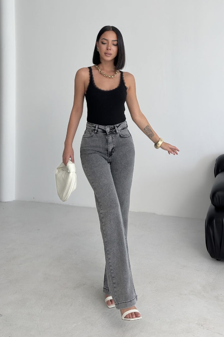 XLJ Stitched Hems Wide Leg Relaxed Jean Mixed - Aschaffenburg