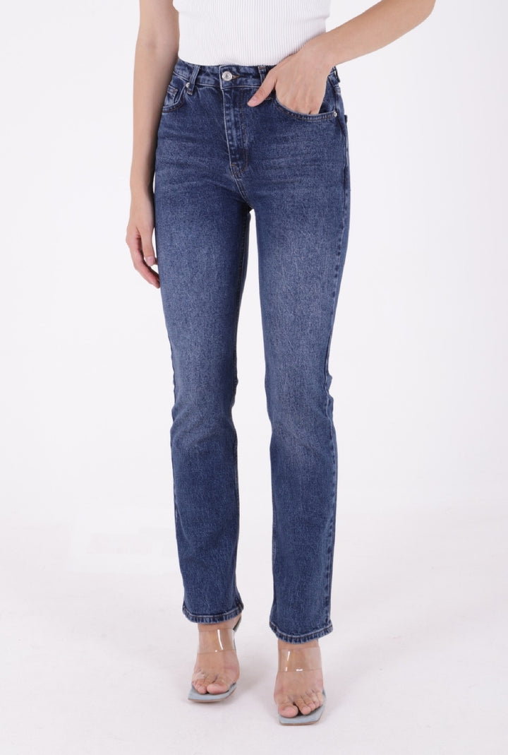 XLJ Stove Pipe Leg High Waist Jeans - Dunedin