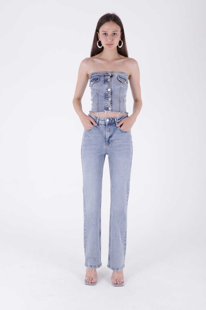 XLJ Stove Pipe Leg High Waist Jeans - Sault Ste. Marie