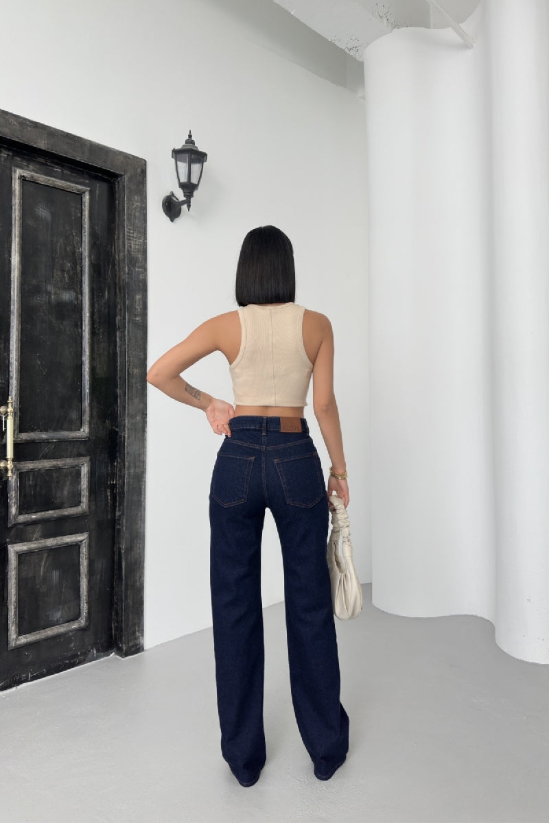 XLJ Stove Pipe Leg High Waist Jeans - Vancouver