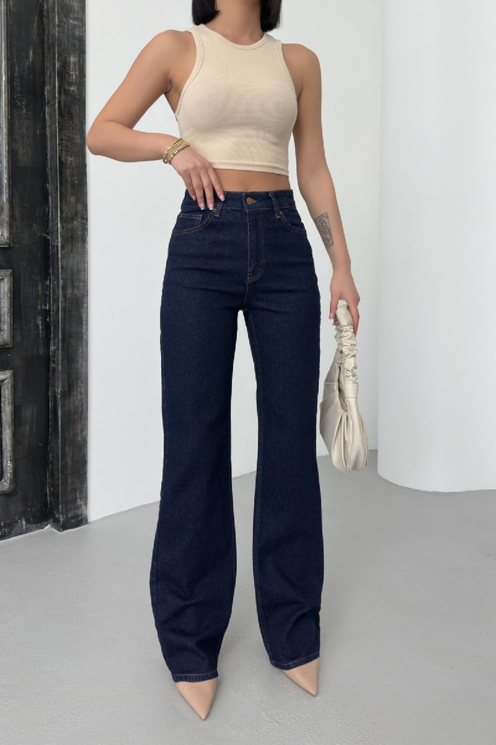 XLJ Stove Pipe Leg High Waist Jeans - Vancouver