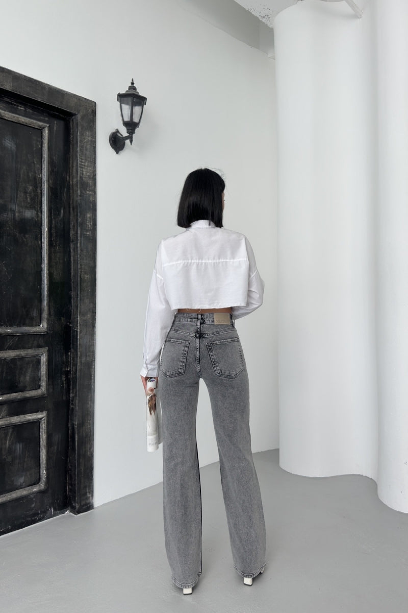 XLJ Stove Pipe Leg High Waist Jeans - San Andrés Tuxtla