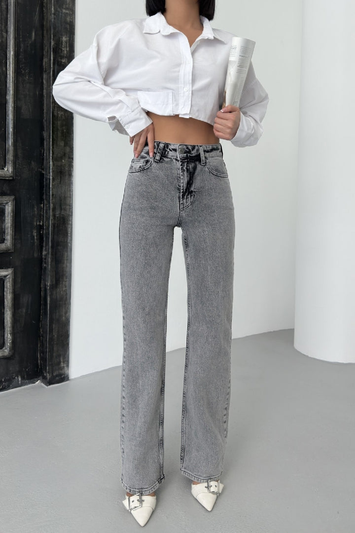 XLJ Stove Pipe Leg High Waist Jeans - San Andrés Tuxtla
