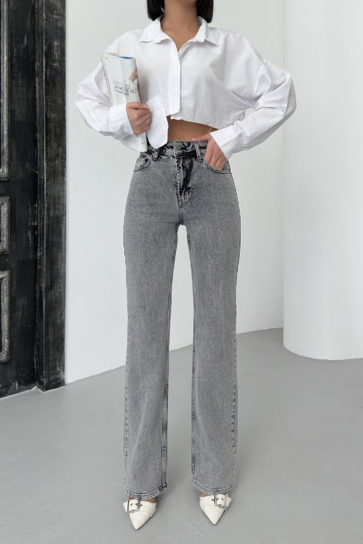 XLJ Stove Pipe Leg High Waist Jeans - San Andrés Tuxtla
