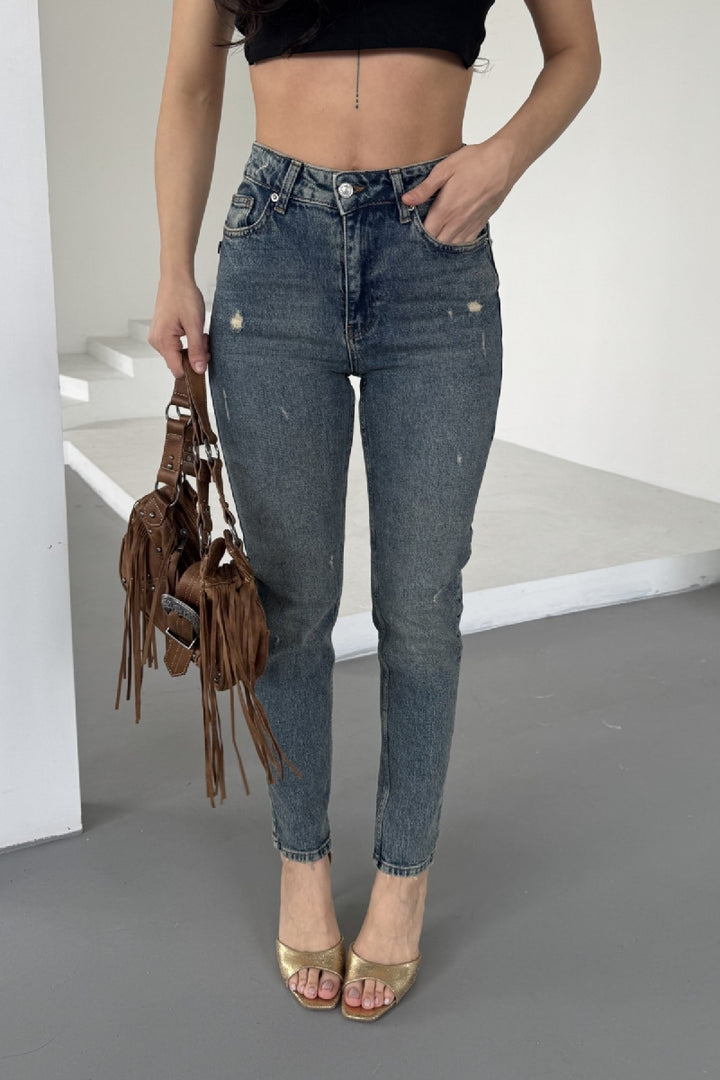 XLJ Laser Ripped Stretch Jean - Costa Mesa