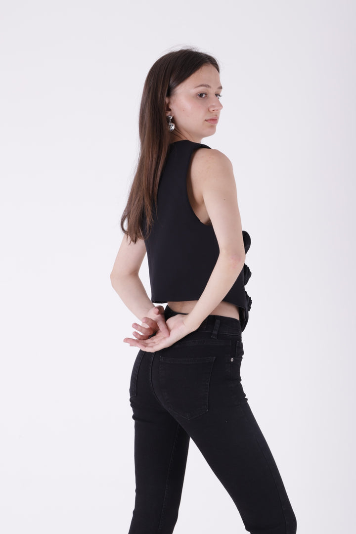 XLJ Skinny Jeans with Rhinestones on Hem Mixed - Potenza